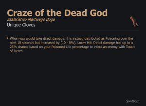 Craze of the Dead God / Szaleństwo Martwego Boga UNIKAT Diablo IV SEZON