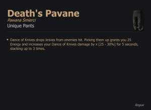 Death's Pavane / Pawana Śmierci UNIKAT Diablo IV SEZON