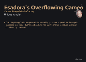 Esadora's Overflowing Cameo / Kamea Przepełnienia Esadory UNIKAT Diablo IV SEZON