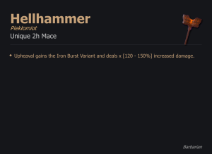 Hellhammer / Piekłomiot UNIKAT Diablo IV SEZON
