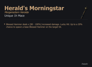 Herald's Morningstar / Morgensztern Herolda UNIKAT Diablo IV SEZON