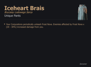 Iceheart Brais / Bryczesy Lodowego Serca UNIKAT Diablo IV SEZON