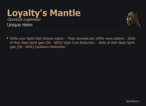 Loyalty's Mantle / Opończa Lojalności UNIKAT Diablo IV SEZON