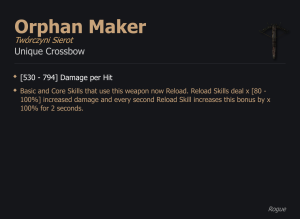 Orphan Maker / Twórczyni Sierot UNIKAT Diablo IV SEZON
