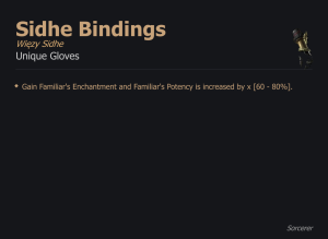 Sidhe Bindings / Więzy Sidhe UNIKAT Diablo IV SEZON