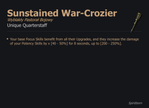 Sunstained War-Crozier / Wyblakły Pastorał Bojowy UNIKAT Diablo IV SEZON