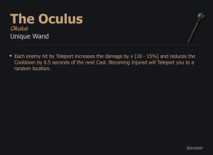 The Oculus / Okulus UNIKAT Diablo IV SEZON