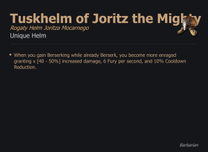 Tuskhelm of Joritz the Mighty / Rogaty Hełm Joritza Mocarnego UNIKAT Diablo IV SEZON