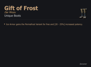 Gift of Frost / Dar Mrozu UNIKAT Diablo IV SEZON