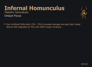 Infernal Homunculus / Piekielny Homunkulus UNIKAT Diablo IV SEZON
