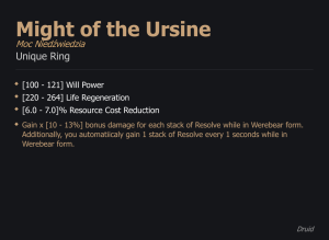 Might of the Ursine / Moc Niedźwiedzia UNIKAT Diablo IV SEZON