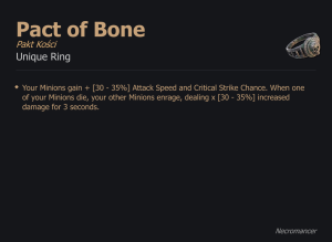 Pact of Bone / Pakt Kości UNIKAT Diablo IV SEZON
