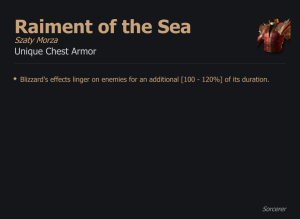 Raiment of the Sea / Szaty Morza UNIKAT Diablo IV SEZON