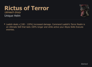 Rictus of Terror / Uśmiech Grozy UNIKAT Diablo IV SEZON