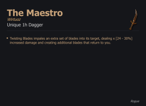The Maestro / Wirtuoz UNIKAT Diablo IV SEZON
