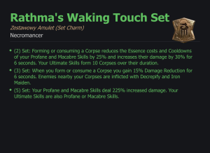 SET NECROMANCER Rathma's Waking Touch CAŁY ZESTAW TALIZMANY SEZON