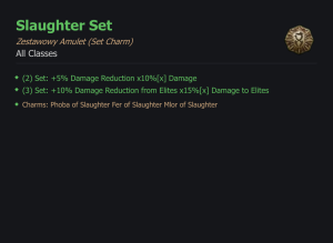 SET Slaughter CAŁY ZESTAW TALIZMANY SEZON