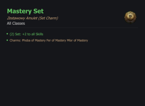 SET Mastery CAŁY ZESTAW TALIZMANY SEZON