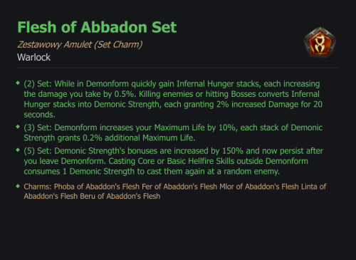 Flesh of Abbadon Set