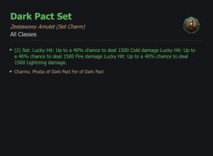 SET Dark Pact CAŁY ZESTAW TALIZMANY SEZON