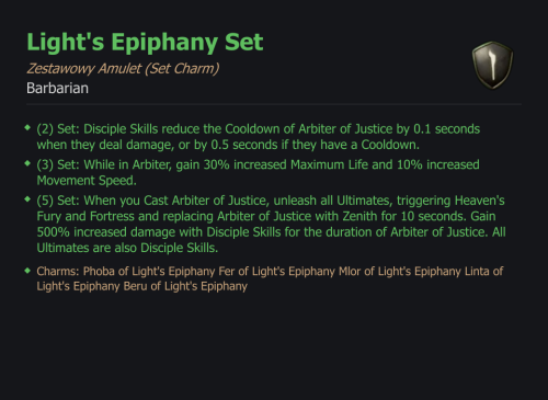 Light's Epiphany Set