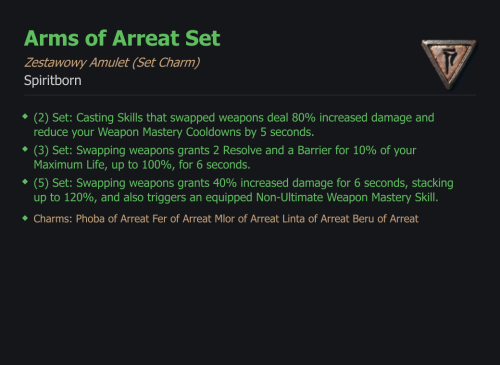Arms of Arreat Set