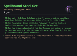 SET ROGUE Spellbound Steel CAŁY ZESTAW TALIZMANY SEZON
