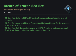 SET SORCERER Breath of Frozen Sea CAŁY ZESTAW TALIZMANY SEZON