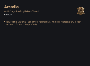 UNIKATOWY AMULET Arcadia DIABLO 4 SEZON