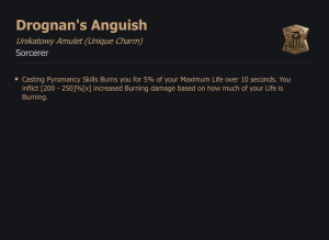 UNIKATOWY AMULET Drognan's Anguish DIABLO 4 SEZON