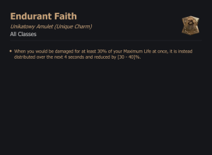 UNIKATOWY AMULET Endurant Faith DIABLO 4 SEZON