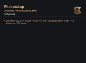 UNIKATOWY AMULET Flickerstep DIABLO 4 SEZON