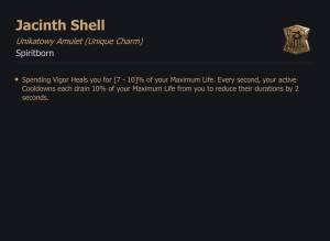 UNIKATOWY AMULET Jacinth Shell DIABLO 4 SEZON