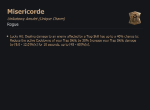 UNIKATOWY AMULET Misericorde DIABLO 4 SEZON