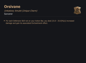 UNIKATOWY AMULET Orsivane DIABLO 4 SEZON