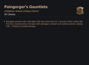 UNIKATOWY AMULET Paingorger's Gauntlets DIABLO 4 SEZON