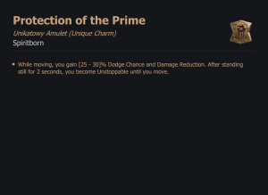 UNIKATOWY AMULET Protection of the Prime DIABLO 4 SEZON