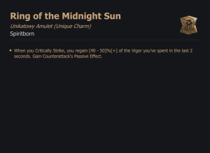 UNIKATOWY AMULET Ring of the Midnight Sun DIABLO 4 SEZON