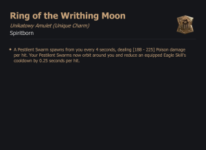 UNIKATOWY AMULET Ring of the Writhing Moon DIABLO 4 SEZON