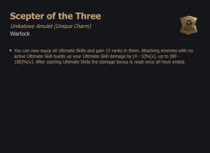 UNIKATOWY AMULET Scepter of the Three DIABLO 4 SEZON