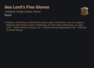 UNIKATOWY AMULET Sea Lord's Fine Gloves DIABLO 4 SEZON