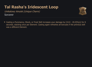 UNIKATOWY AMULET Tal Rasha's Iridescent Loop DIABLO 4 SEZON