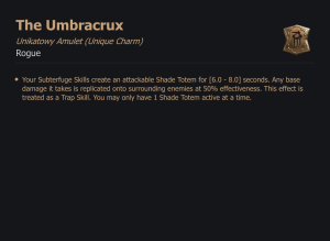 UNIKATOWY AMULET The Umbracrux DIABLO 4 SEZON