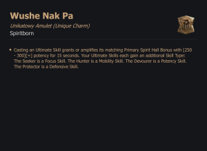 UNIKATOWY AMULET Wushe Nak Pa DIABLO 4 SEZON