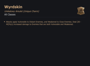 UNIKATOWY AMULET Wyrdskin DIABLO 4 SEZON