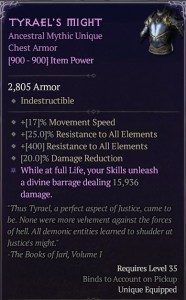 TYRAEL'S MIGHT Mityczny Unikat SEZON Zestaw RUN