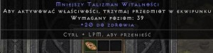 5 x Talizman 20 Life SC D2R Diablo 2 Resurrected Ladder
