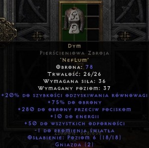 Dym Smoke Zbroja D2R Diablo 2 Resurrected Ladder